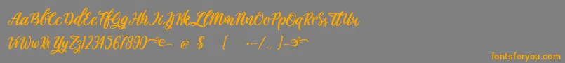 Plastic Beauty Light Font – Orange Fonts on Gray Background