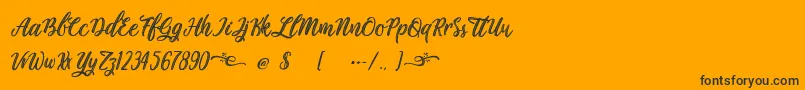 Plastic Beauty Font – Black Fonts on Orange Background
