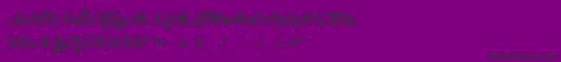 Plastic Beauty Font – Black Fonts on Purple Background