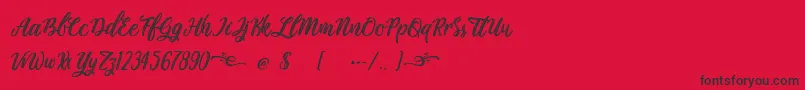 Plastic Beauty Font – Black Fonts on Red Background