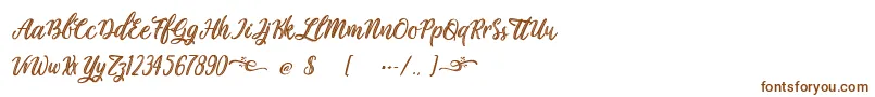 Шрифт Plastic Beauty – коричневые шрифты на белом фоне