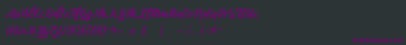 Plastic Beauty-Schriftart – Violette Schriften auf schwarzem Hintergrund