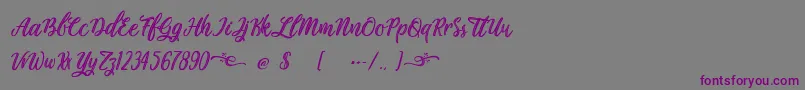 Plastic Beauty Font – Purple Fonts on Gray Background