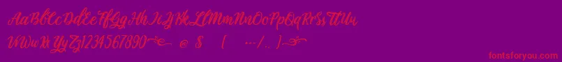 Police Plastic Beauty – polices rouges sur fond violet