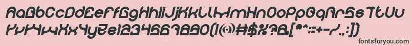 Шрифт PLASTIC Bold Italic – чёрные шрифты на розовом фоне