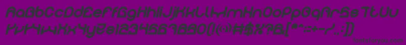 PLASTIC Bold Italic Font – Black Fonts on Purple Background