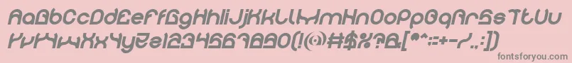 PLASTIC Bold Italic Font – Gray Fonts on Pink Background
