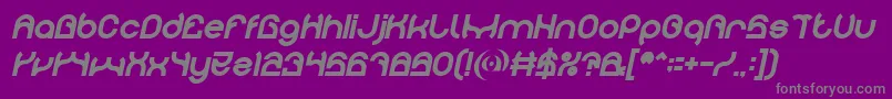 PLASTIC Bold Italic Font – Gray Fonts on Purple Background