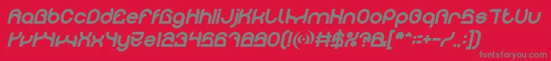 PLASTIC Bold Italic Font – Gray Fonts on Red Background
