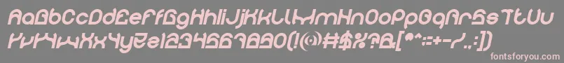 Шрифт PLASTIC Bold Italic – розовые шрифты на сером фоне