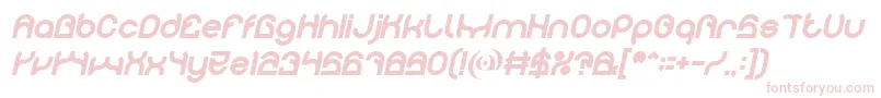Czcionka PLASTIC Bold Italic – różowe czcionki na białym tle
