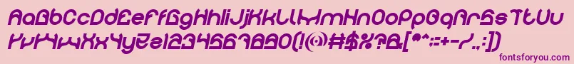 fuente PLASTIC Bold Italic – Fuentes Moradas Sobre Fondo Rosa