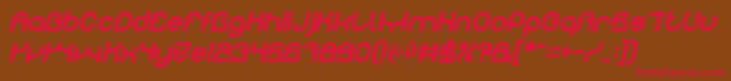 Шрифт PLASTIC Bold Italic – красные шрифты на коричневом фоне