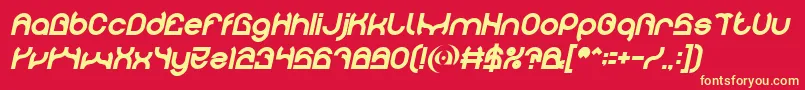 PLASTIC Bold Italic Font – Yellow Fonts on Red Background