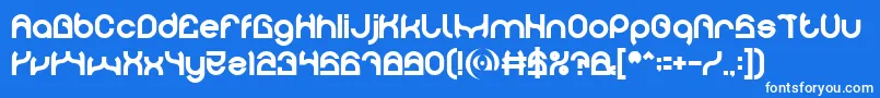 フォントPLASTIC Bold – 青い背景に白い文字