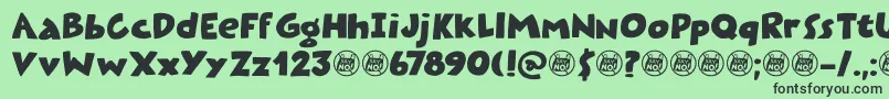 Plastic Fantastic DEMO Font – Black Fonts on Green Background