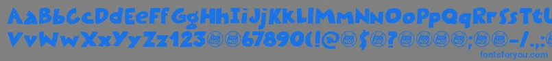 Plastic Fantastic DEMO Font – Blue Fonts on Gray Background