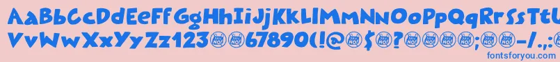 Plastic Fantastic DEMO Font – Blue Fonts on Pink Background