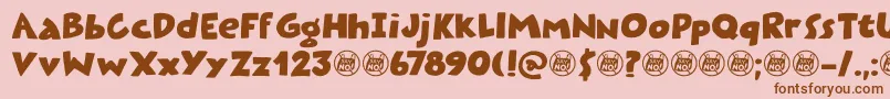 Plastic Fantastic DEMO Font – Brown Fonts on Pink Background