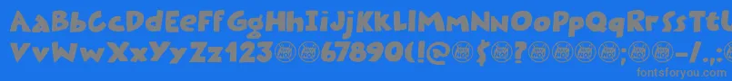 Plastic Fantastic DEMO Font – Gray Fonts on Blue Background