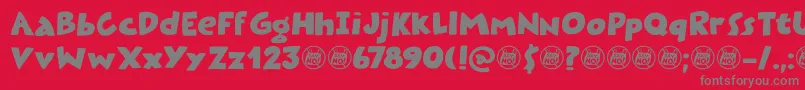 Plastic Fantastic DEMO Font – Gray Fonts on Red Background