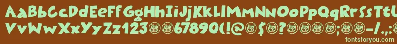 Plastic Fantastic DEMO Font – Green Fonts on Brown Background