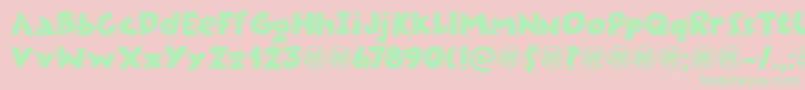 Plastic Fantastic DEMO Font – Green Fonts on Pink Background