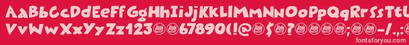 Plastic Fantastic DEMO Font – Pink Fonts on Red Background