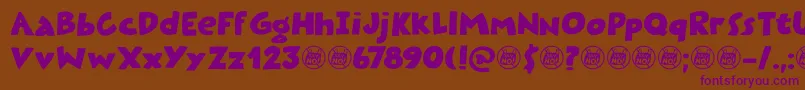 Plastic Fantastic DEMO Font – Purple Fonts on Brown Background