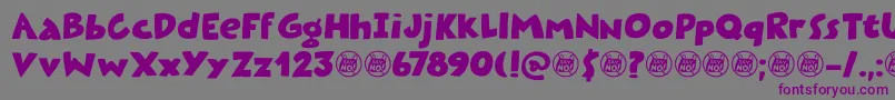 Plastic Fantastic DEMO Font – Purple Fonts on Gray Background