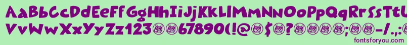 Plastic Fantastic DEMO Font – Purple Fonts on Green Background