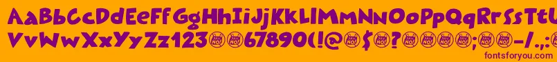 Plastic Fantastic DEMO Font – Purple Fonts on Orange Background