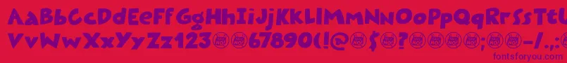 Plastic Fantastic DEMO Font – Purple Fonts on Red Background