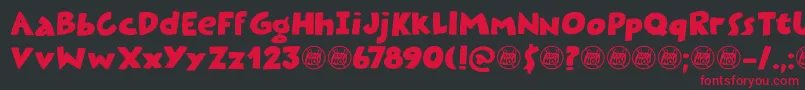 Plastic Fantastic DEMO Font – Red Fonts on Black Background