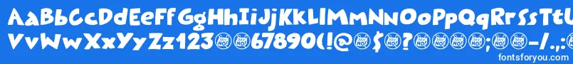 Plastic Fantastic DEMO Font – White Fonts on Blue Background