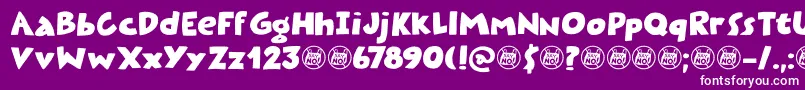 Plastic Fantastic DEMO Font – White Fonts on Purple Background
