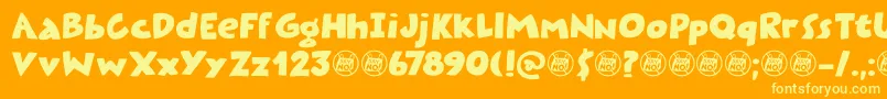 Plastic Fantastic DEMO Font – Yellow Fonts on Orange Background