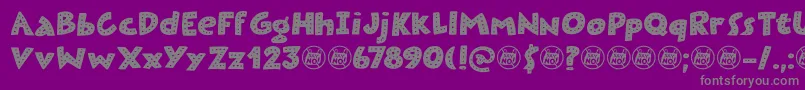 Plastic Fantastic Dots DEMO Font – Gray Fonts on Purple Background