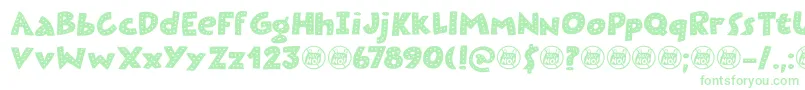 Plastic Fantastic Dots DEMO Font – Green Fonts on White Background