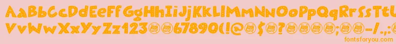 Plastic Fantastic Dots DEMO Font – Orange Fonts on Pink Background