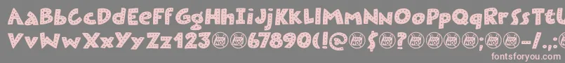 Plastic Fantastic Dots DEMO Font – Pink Fonts on Gray Background