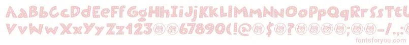 Plastic Fantastic Dots DEMO Font – Pink Fonts on White Background