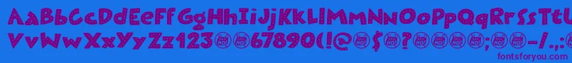 More about Plastic Fantastic Dots DEMO Font Plastic Fantastic Dots DEMO Font – Purple Fonts on Blue Background