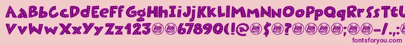 Plastic Fantastic Dots DEMO Font – Purple Fonts on Pink Background