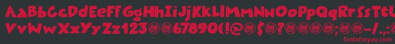 Plastic Fantastic Dots DEMO Font – Red Fonts on Black Background