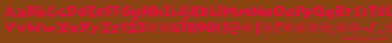 Plastic Fantastic Dots DEMO Font – Red Fonts on Brown Background
