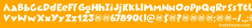 Plastic Fantastic Dots DEMO Font – White Fonts on Orange Background