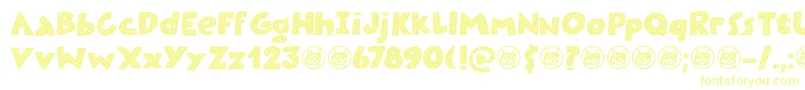 Шрифт Plastic Fantastic Dots DEMO – жёлтые шрифты