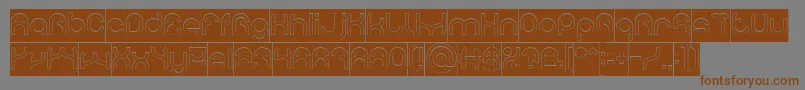 PLASTIC Hollow Inverse Font – Brown Fonts on Gray Background