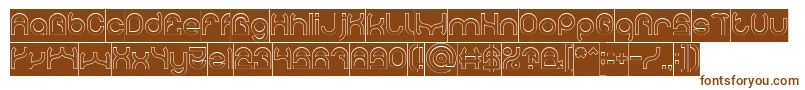 PLASTIC Hollow Inverse Font – Brown Fonts on White Background